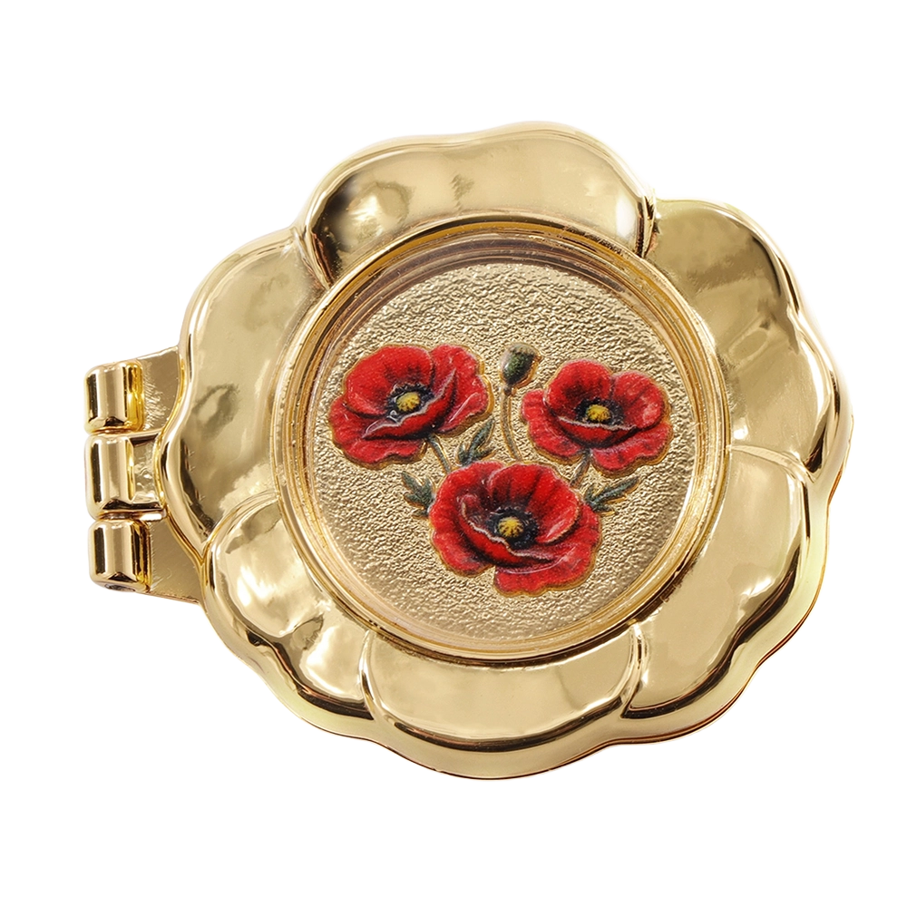 Forever Remembrance Coin Locket Brooch