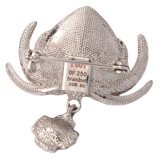 Back of Opal Stone Poppy Brooch