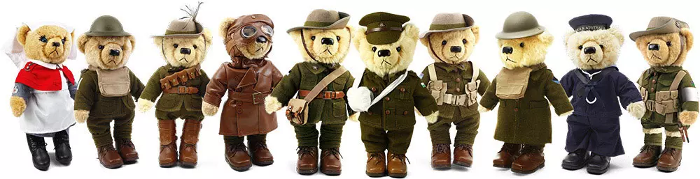 A stunning range of Great War Anzac Bears