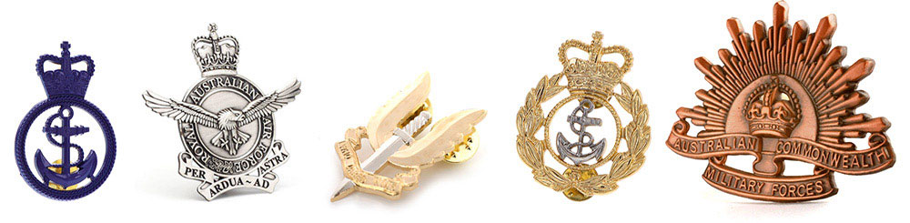 Army, Navy and Air Force Anzac Hat Badges