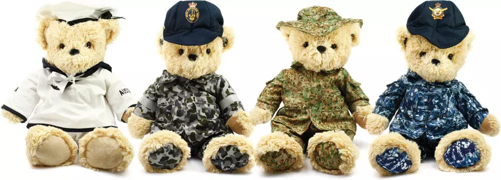 Cute and Cuddle Anzac Service Bears