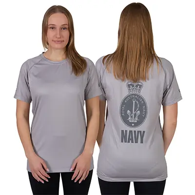 Navy Summer Active Grey T-Shirt Unisex- Short Sleeve