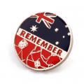 Poppy Flag Badge On Card