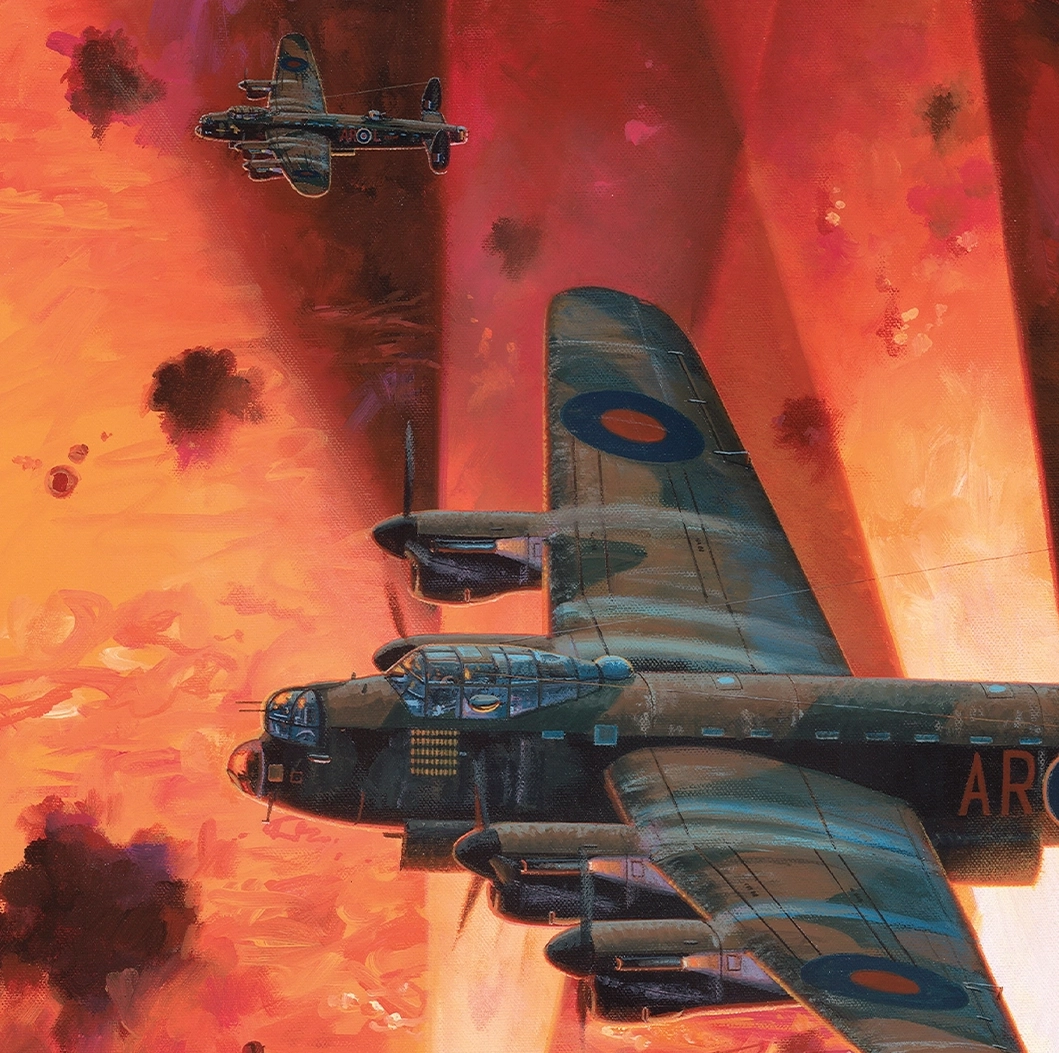 Detail of the Lancaster wing of the Into the Cauldron Artwork
