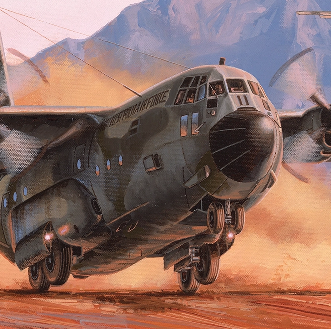 Detail of Hercules aircraft on the First and Foremost Artwork