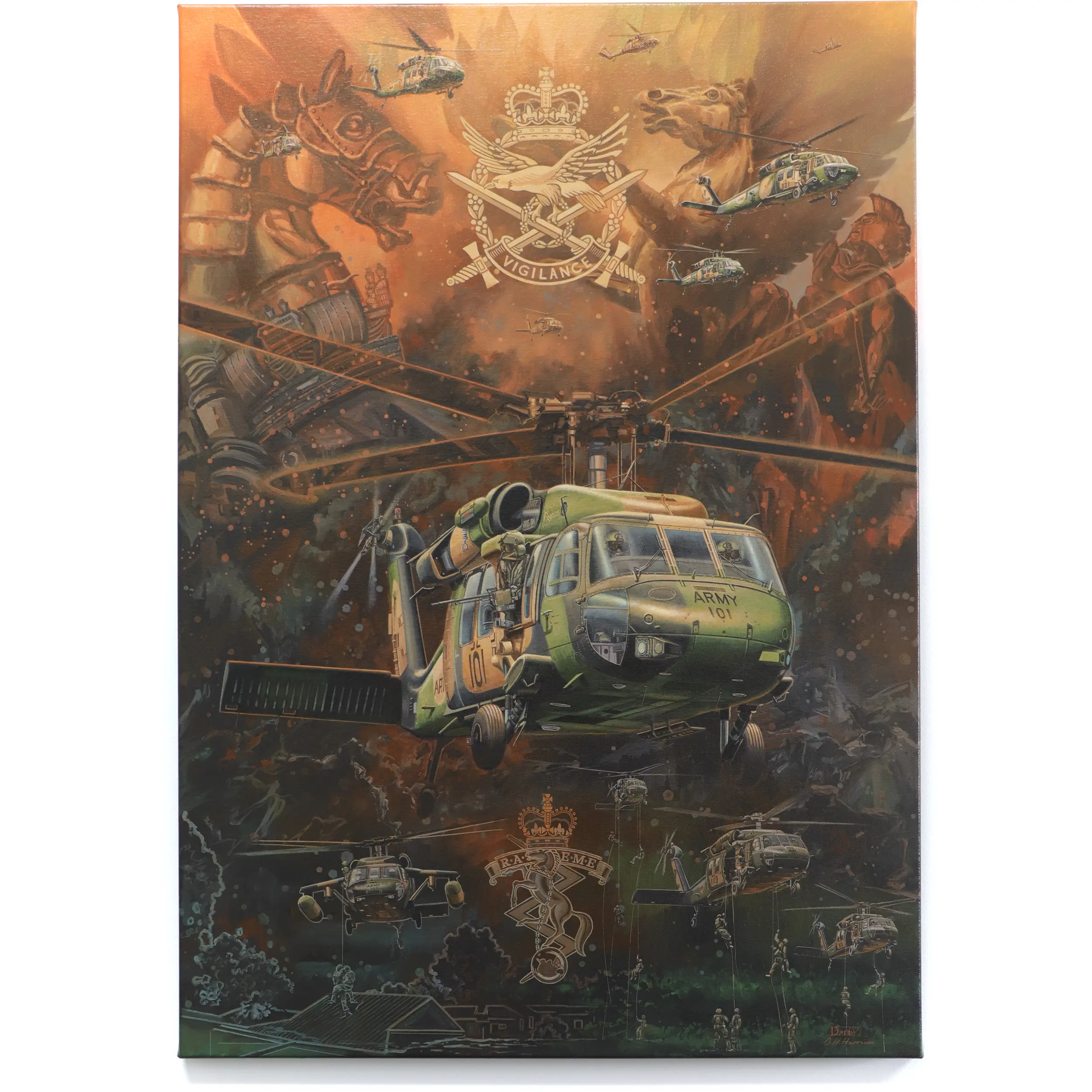 Full Commissioned artwork Operation Slipper – In Service Against Terrorism by Barry Spicer