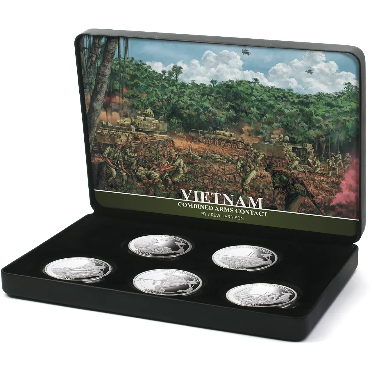Combined Arms Contact Vietnam 1969 Full Size Framed Canvas
