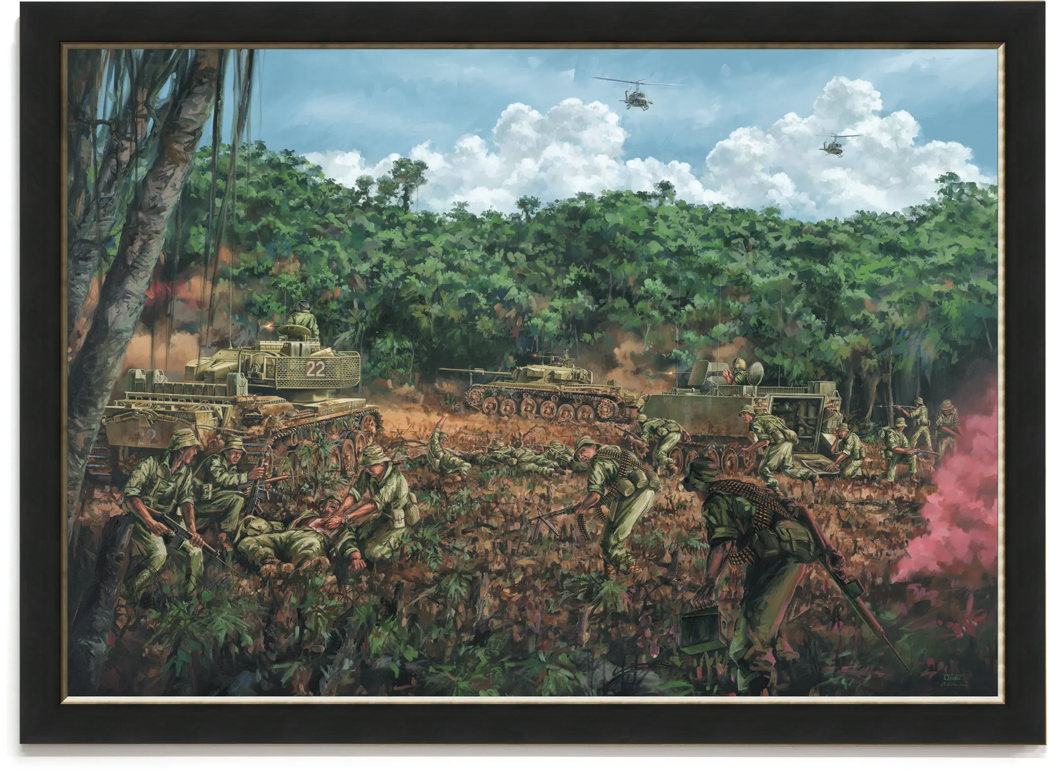 Full Commissioned artwork Combined Arms Contact Vietnam 1969 by Drew Harrison