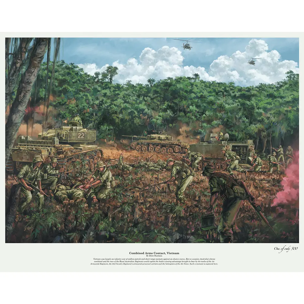 Combined Arms Contact Vietnam 1969 Unframed Limited Edition Print