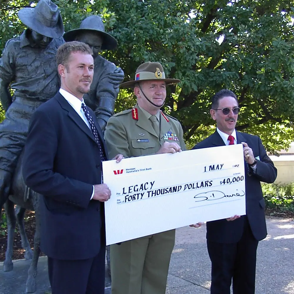 Army Centenary project $40,000 donation to Legacy in 2002