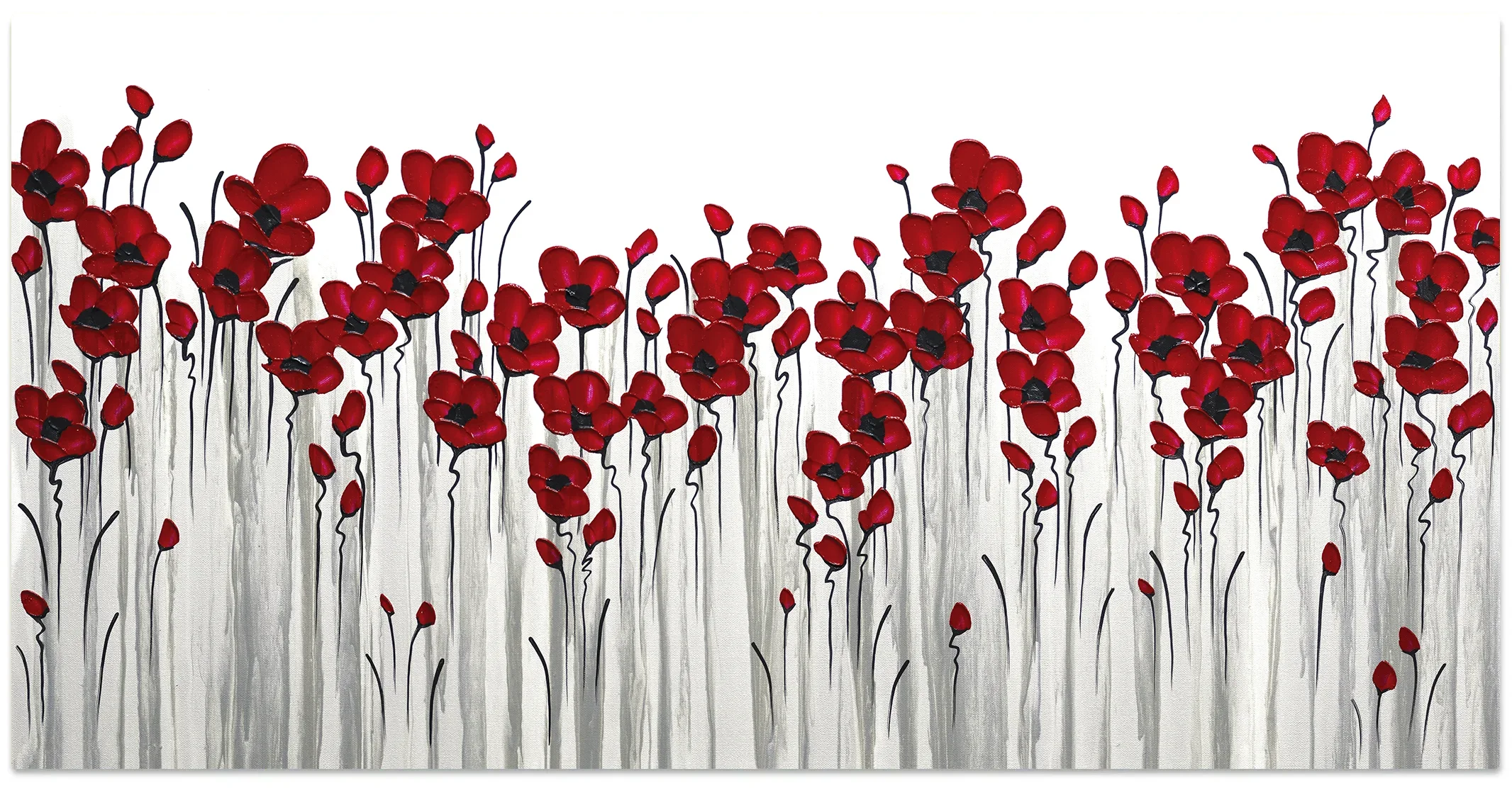 Full Commissioned artwork Fields of Poppies by Naomi Crowther