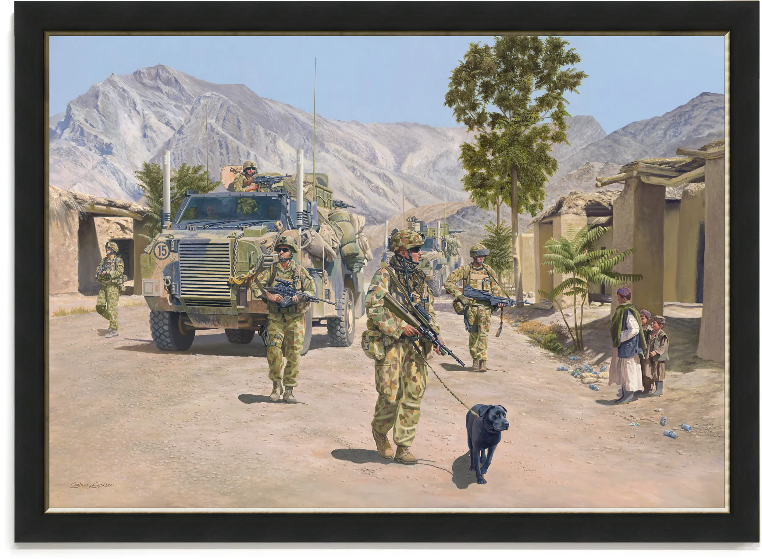 Full Commissioned artwork Operation Slipper – In Service Against Terrorism by Barry Spicer