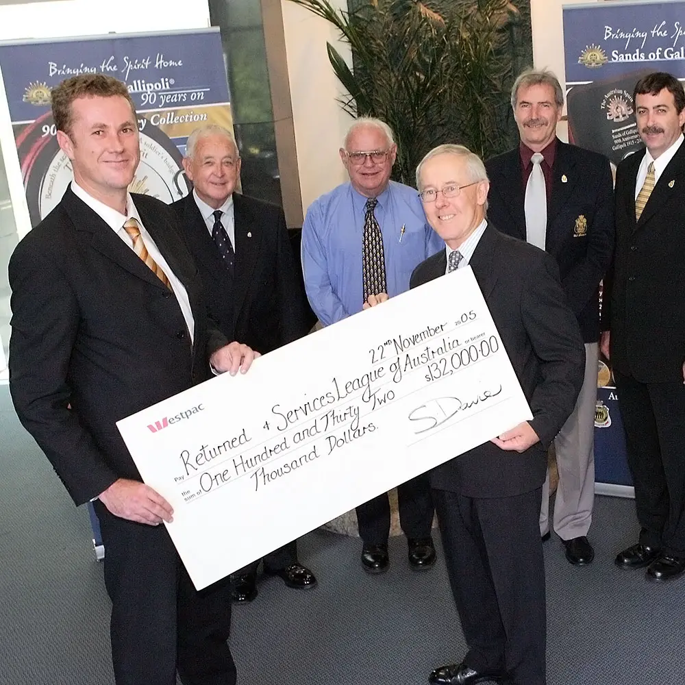 Army Centenary project $40,000 donation to Legacy in 2002