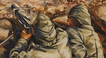 Detail of Ottoman machine gun position in The Battle of The Nek