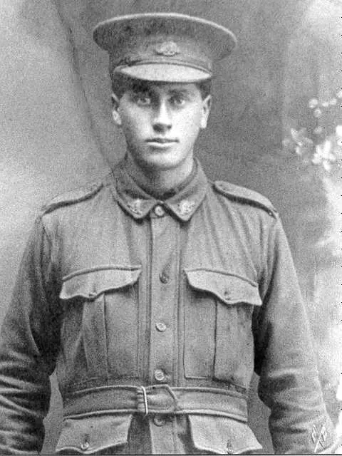 Young Alec Campbell in uniform