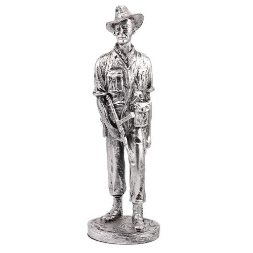 Miniature 2RAR Silver Soldier Figurine