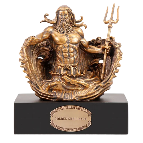 Crossing the Line Golden Shellback Figurine