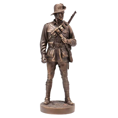 Naked Army Australian Light Horse Trooper, 1915 - Cold-Cast Bronze Figurine