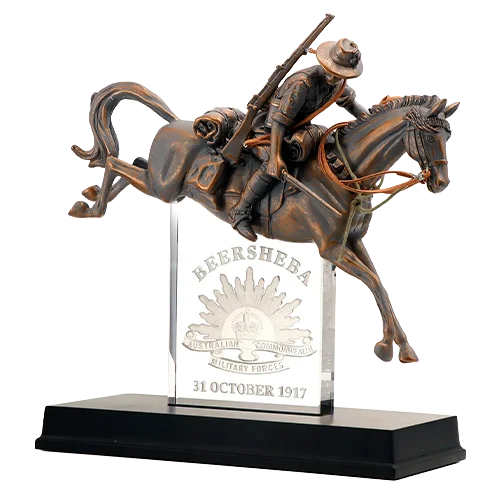 Beersheba Turn the Tide Light Horse Limited Edition Figurine with LED 3D Crystal