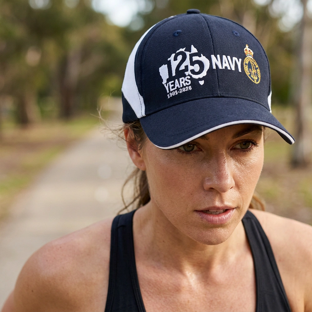 Royal Australian Navy 125th Anniversary Desk Paper Weight on a Desk