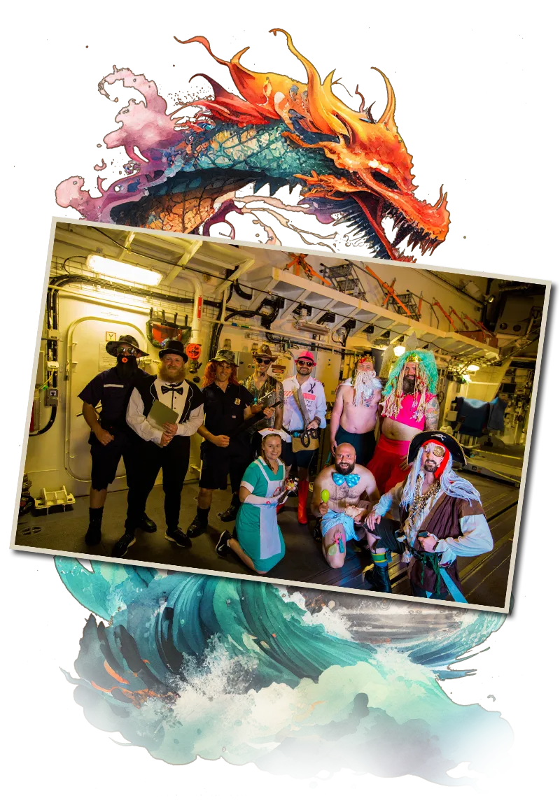 Honouring Tradition: Crossing the Line Shellback Figurines, Caps, and ...