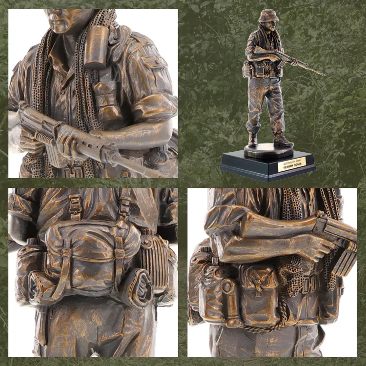 Vietnam War Miniature Figurine and Display Stand Set
