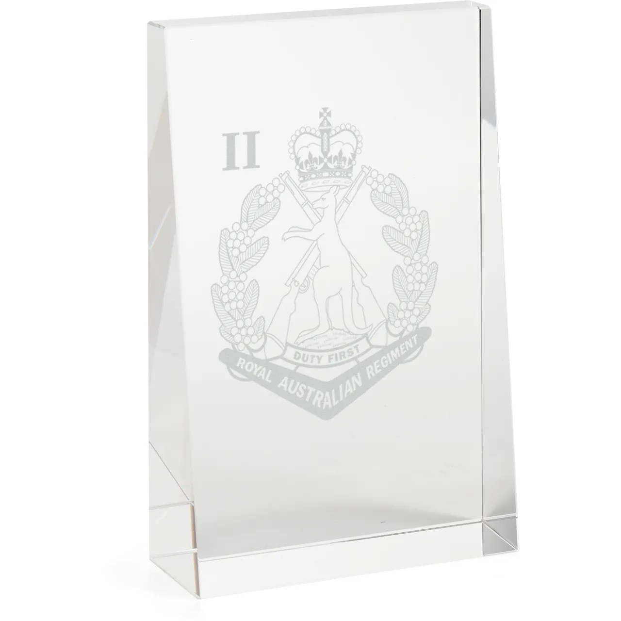 2nd Battalion, Royal Australian Regiment Glacier Glass Award | Engraved ...