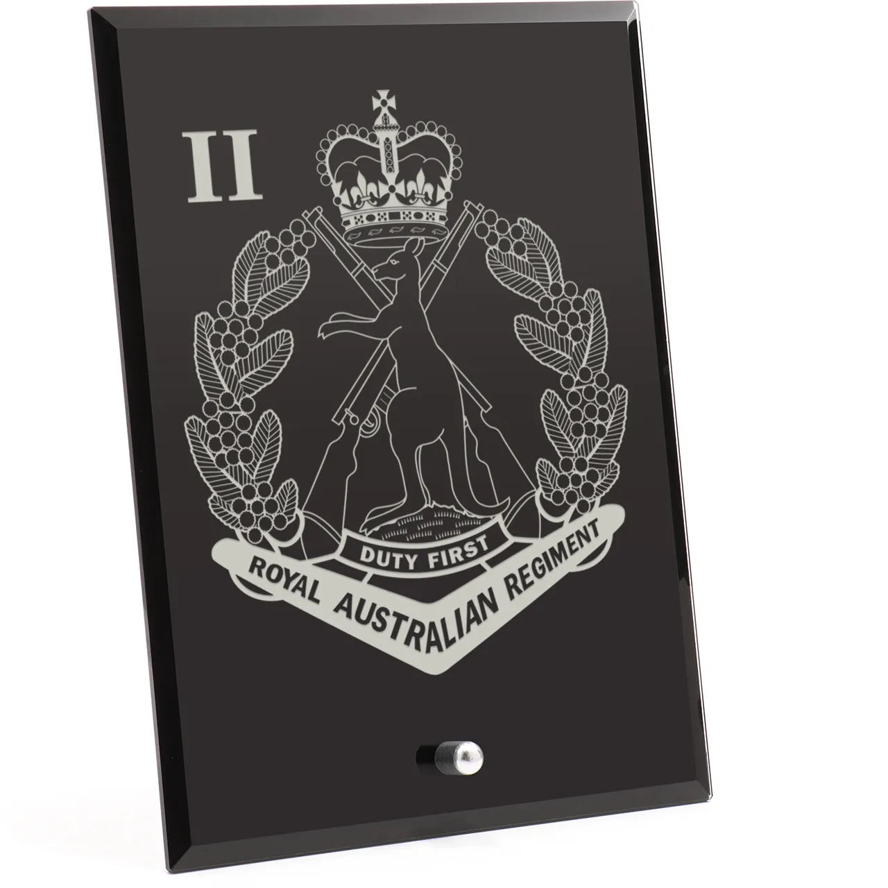 2nd Battalion, RAR Nebula Black Glass Award | Engraved Plaque ...
