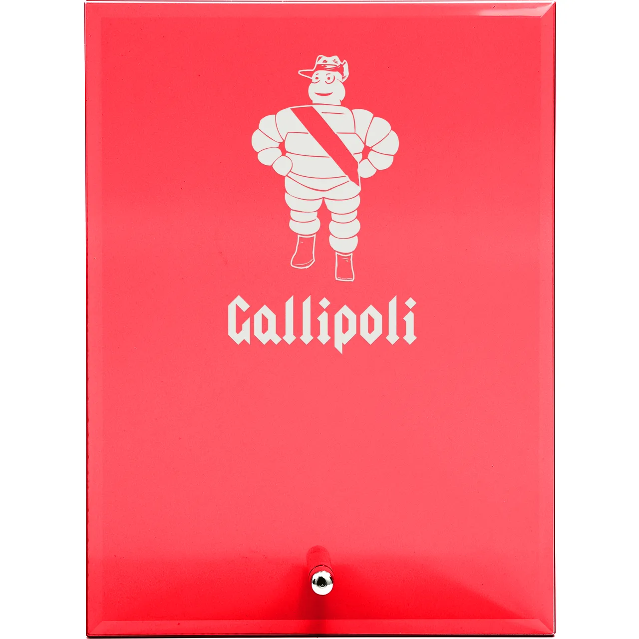 Gallipoli Company Nebula Red Glass Award | Engraved Plaque - Military Shop