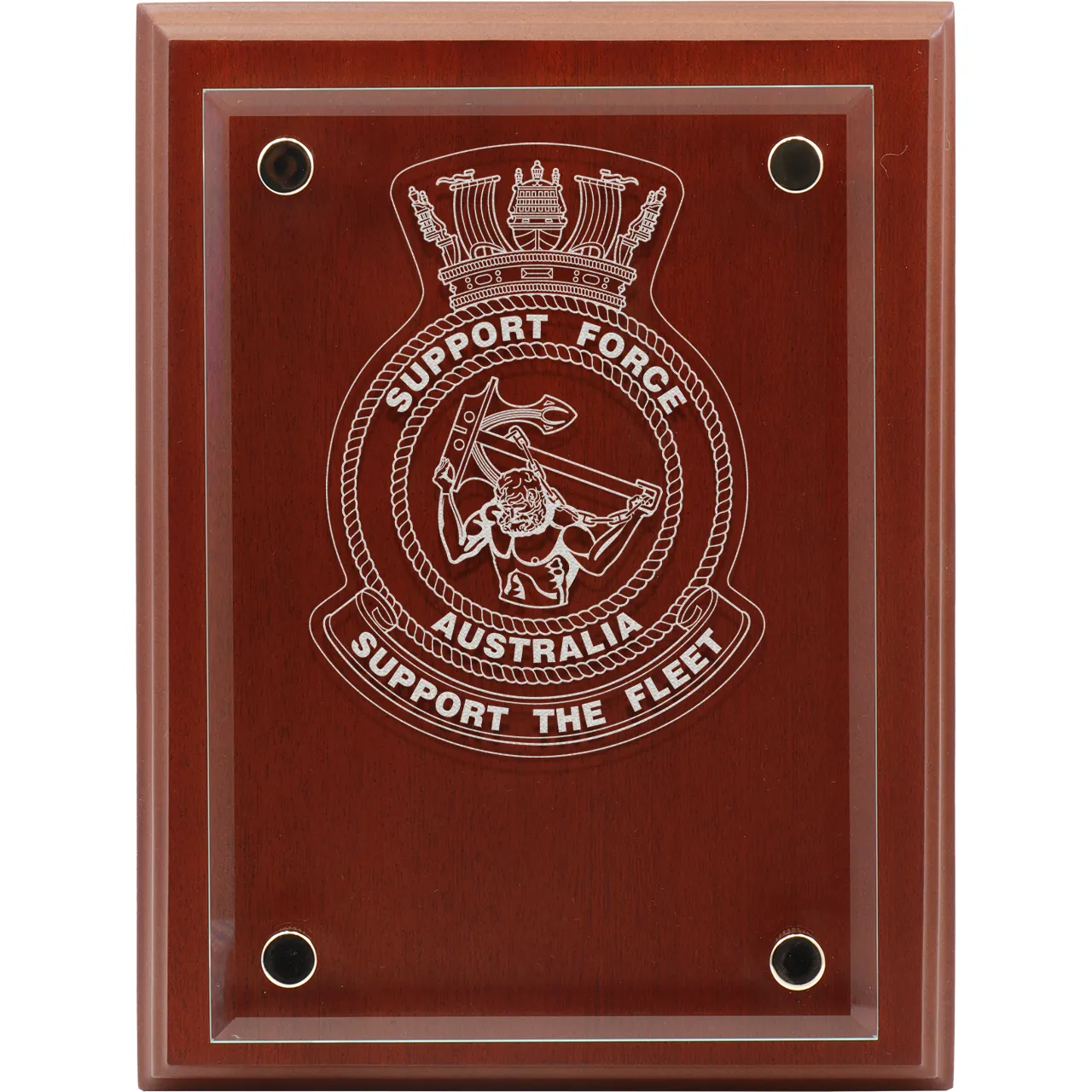 Support Force Delta Floating Glass Award | Engraved Plaque - Military Shop