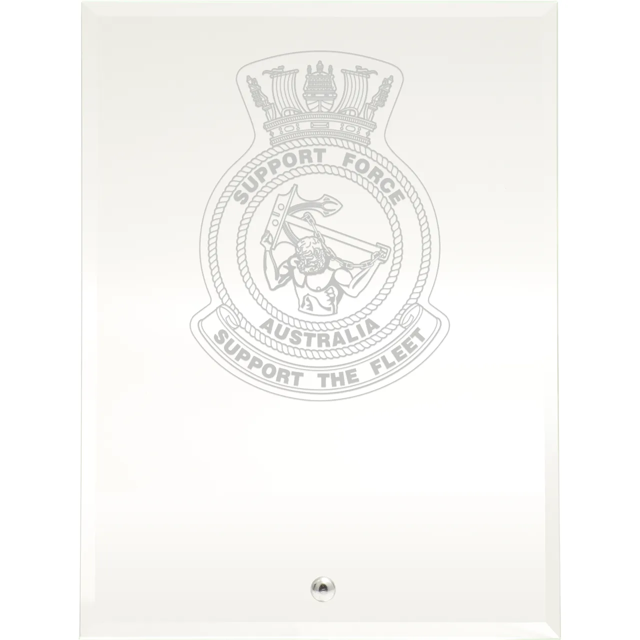 Support Force Essence Glass Award | Engraved Plaque - Military Shop